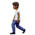 🚶🏾 person walking: medium-dark skin tone display on Apple